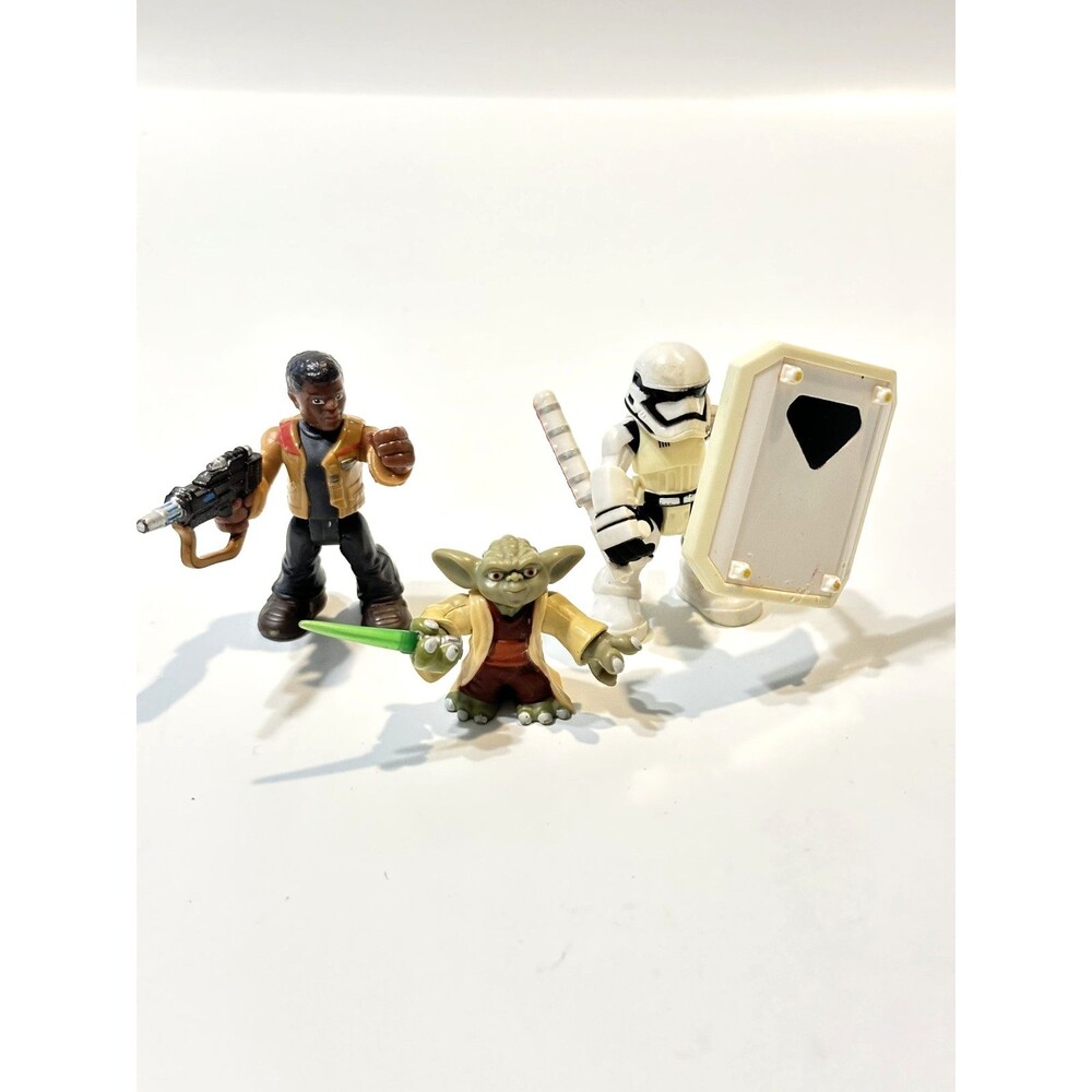STAR WARS - YODA, FINN & TR-8R TROOPER - IMAGINEXT - FIGURE LOT FORCE AWAKENS